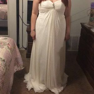 Strapless Cream Wedding Dress